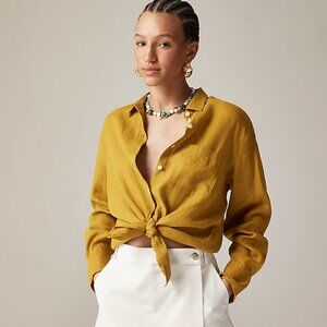 NWT J. Crew Baird McNutt Irish Linen Garçon Classic Shirt - 10 Tall